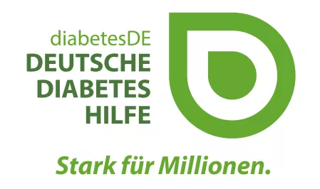 Logo diabetesDE neu mit Slogan